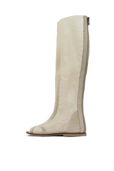 Жіноче взуття Bueno, стильні черевики з натуральної шкіри, плоска підошва, висота каблука 1 см, колір: бежевий, чорний; доступні розміри 36-41 - фото 4