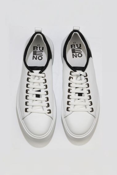 Мужские спортивные кроссовки Bueno Shoes, натуральная кожа, подошва Light Thermo, высота каблука 3 см, размеры 40-45, бело-черные, бело-синие, синие и хаки варианты - фото 1