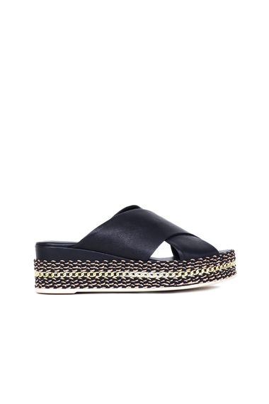 Bueno Shoes Kadın Dolgu Topuklu Espadril Terlik 01WQ5907 - fotoğraf 1