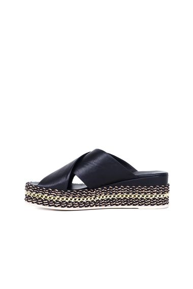 Bueno Shoes Kadın Dolgu Topuklu Espadril Terlik 01WQ5907 - fotoğraf 3