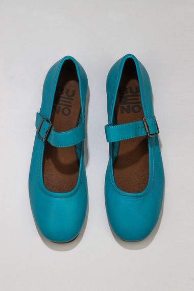 Туфли Bueno для женщин, плоские, кожаные, низкий каблук 1 см, размеры 36-42, цвета: серый, фуксия, бирюзовый, белый, желтый - фото 5