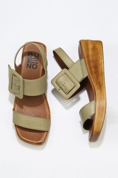 Сандалии с платформой Bueno Shoes для женщин 4 см, натуральная кожа, доступные в коричневом, хаки и розовом цветах, размеры 35-42 - фото 1