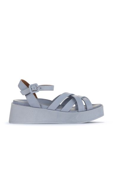 صندل نسائي ببطانة جلدية من بويينو بكعب مرتفع 5 سم متوفر بألوان متعددة: برتقالي، أزرق، بني، وخاكي - صورة 3