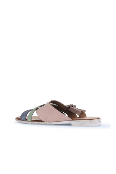 Тапочки Bueno для женщин, плоские, nubuck, кожаная внутренняя отделка, высота каблука 1,5 см, доступны в размерах 36-42, цвета: пудровый, коричневый - фото 2