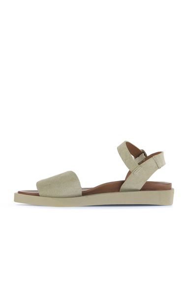 حذاء بينو للسيدات صندل مسطح مع جلد داخلي ونسيج كتان خارجي بارتفاع كعب 2 سم متوفر بألوان البودرة والأخضر ومقاسات متعددة - صورة 5