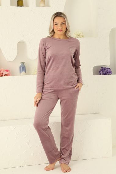 Luxury Velvet Collection İpeksi Kadife Pijama Takımı - fotoğraf 2