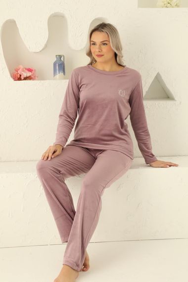 Luxury Velvet Collection İpeksi Kadife Pijama Takımı - fotoğraf 1