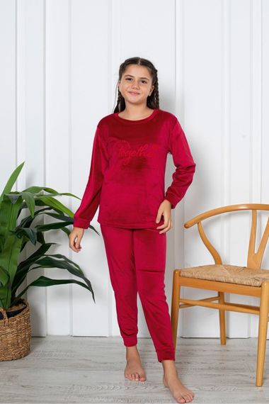 Fransız Kadife Anne Kız Çocuk Kombin Pijama Takımı (Anne kız ayrı satılır) - صورة 4
