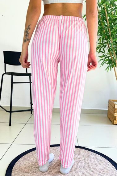 Dreamy Soft Kadife Dokulu Ekose Kareli Süet Pijama Altı Pantolon - صورة 4