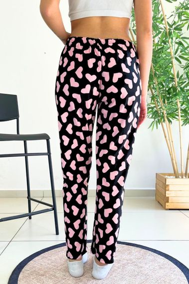 Dreamy Soft Kadife Dokulu Desenli Süet Pijama Altı Pantolon - صورة 4