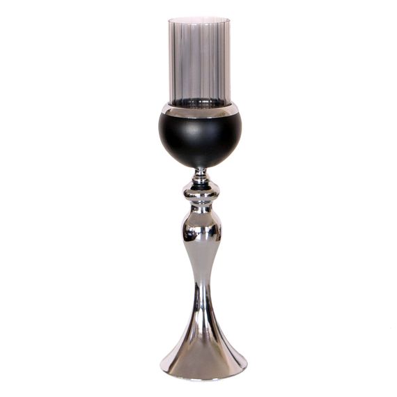 MonoHome Candlestick Belerin Wrought Iron Chrome 46 Cm