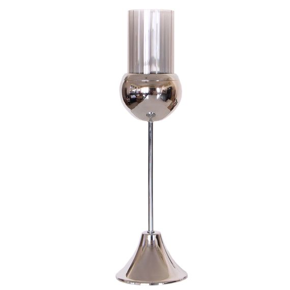 MonoHome Candlestick With Stick Chrome 46 Cm