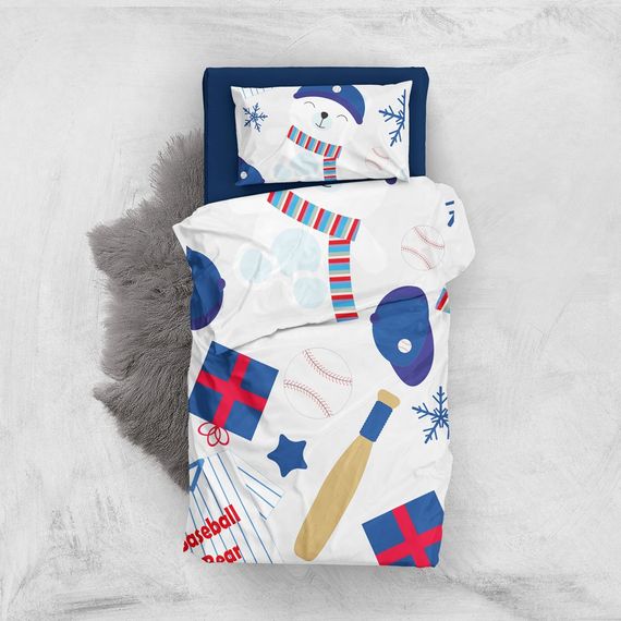 MonoHome BaseBall 3D Baby Duvet Cover Set - photo 1