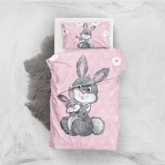 MonoHome Rabbit II 3D Baby Duvet Cover Set - photo 1