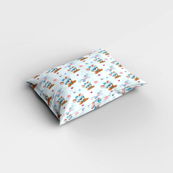 MonoHome Blue Beer 3D Cotton Satin Baby Duvet Cover Set - صورة 2