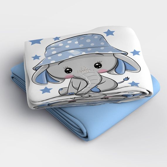 MonoHome Star Elephant 3D Cotton Satin Baby Duvet Cover مجموعة - صورة 4