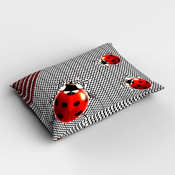 Набір постільної білизни MonoHome Ladybug 3D з бавовняного сатену, односпальний, 160x220 см, з яскравими кольорами та якісним матеріалом - фото 4