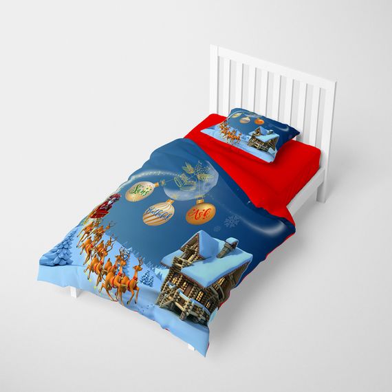 MonoHome NY طقم غطاء لحاف مفرد من الساتان القطني ثلاثي الأبعاد - صورة 2