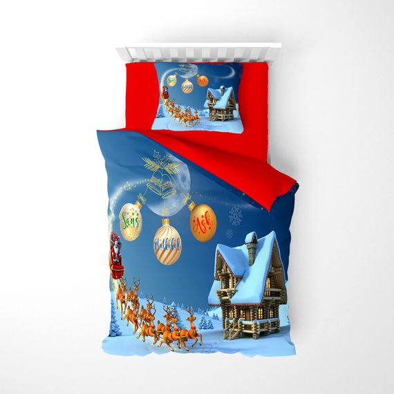 MonoHome NY طقم غطاء لحاف مفرد من الساتان القطني ثلاثي الأبعاد - صورة 3