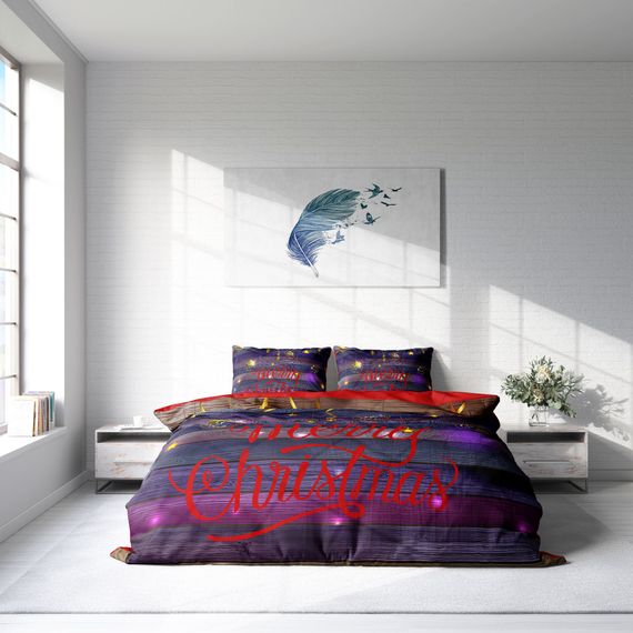 MonoHome Ny Dark 3D Cotton Satin Double Duvet Cover Set - photo 3