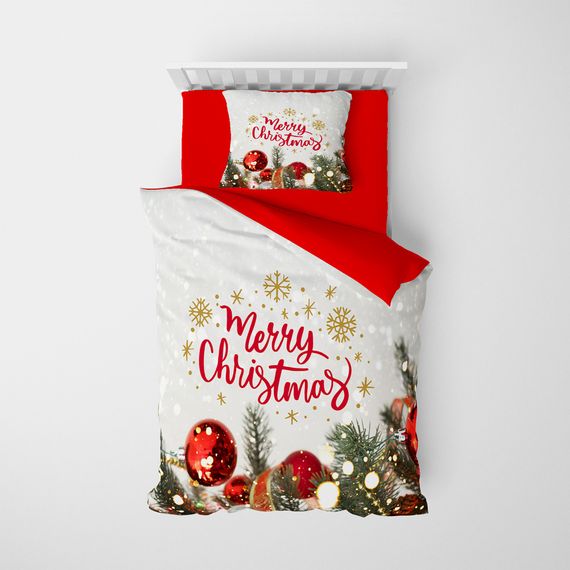 MonoHome NY Christmas 3D Cotton Satin Single Duvet Cover Set - photo 3