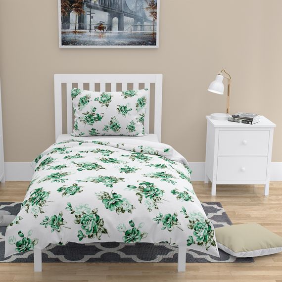 MonoHome BiGarden 3D طقم غطاء لحاف مفرد من الساتان القطني - صورة 1