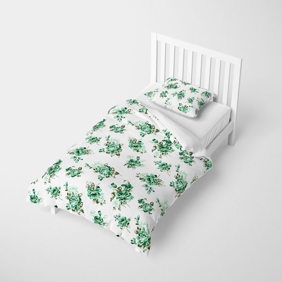 MonoHome BiGarden 3D طقم غطاء لحاف مفرد من الساتان القطني - صورة 2