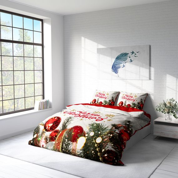 MonoHome NY Christmas 3D Cotton Satin Double Duvet Cover Set - photo 2