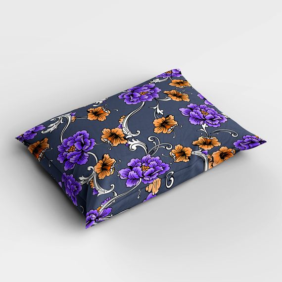 Односпальный комплект постельного белья MonoHome Floral 3D из сатина, 160x220 см, яркая цифровая печать, 100% органический хлопок - фото 4