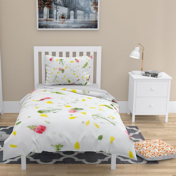 MonoHome Garden 3D Pamuk Saten Tek Kişilik Nevresim Takımı - fotoğraf 1