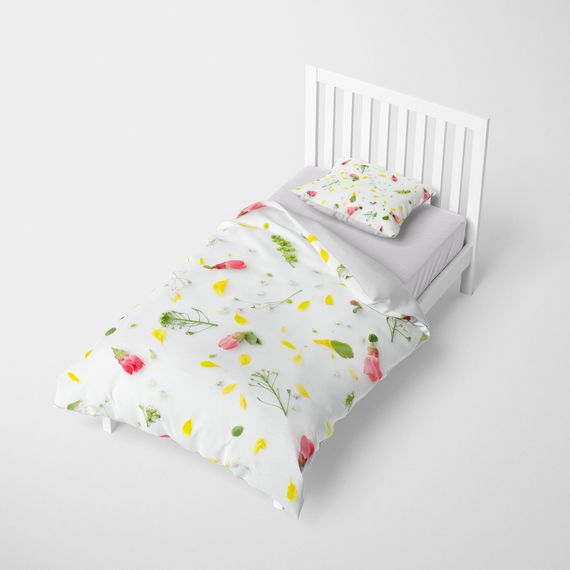 MonoHome Garden 3D Pamuk Saten Tek Kişilik Nevresim Takımı - fotoğraf 2