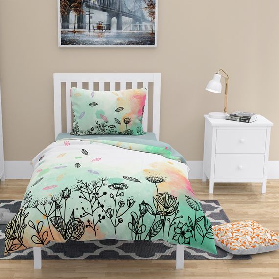 MonoHome Fantastic 3D Cotton Satin Single Duvet Cover Set - photo 1