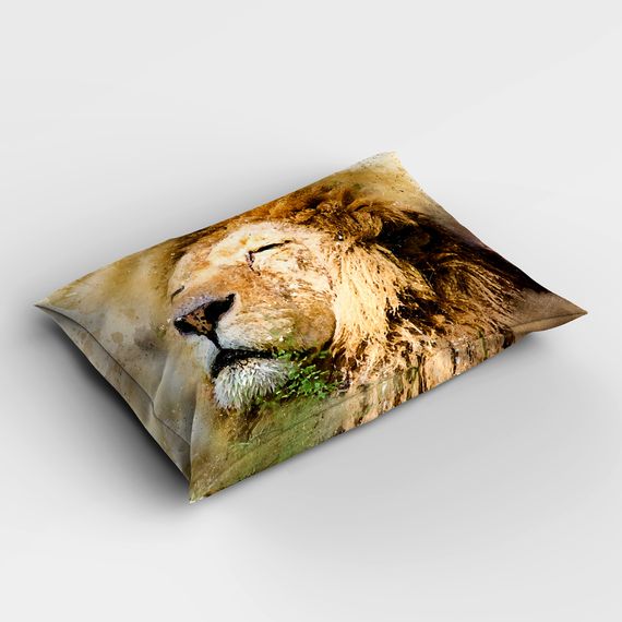MonoHome Lion 3D Cotton Satin Single Duvet Cover Set - photo 4