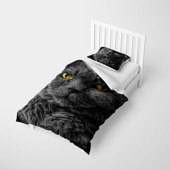 MonoHome BatCat 3D Pamuk Saten Tek Kişilik Nevresim Takımı - fotoğraf 2