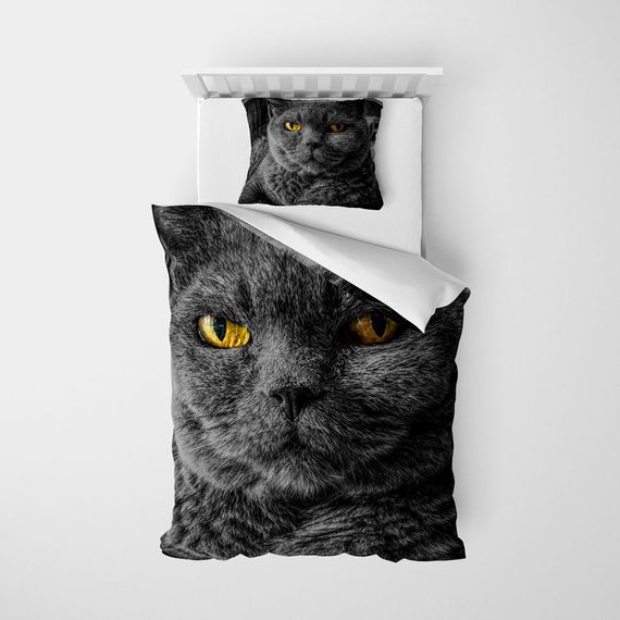 MonoHome BatCat 3D Pamuk Saten Tek Kişilik Nevresim Takımı - fotoğraf 3