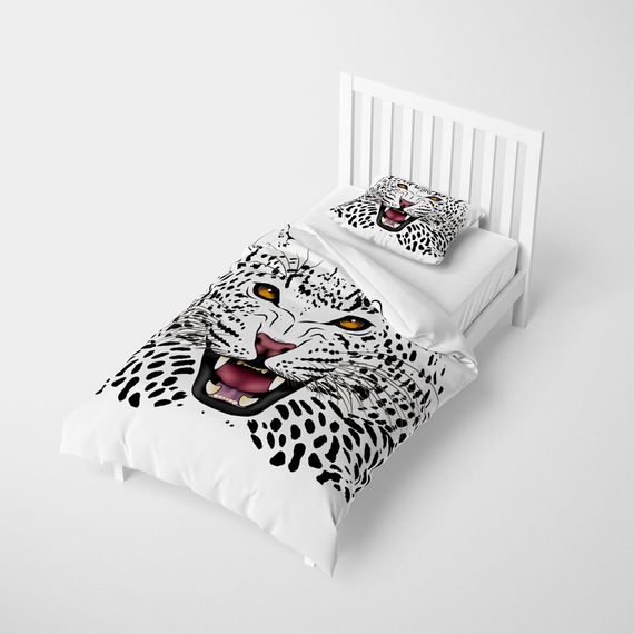 MonoHome Leopard 3D Cotton Satin Single Duvet Cover Set - photo 2