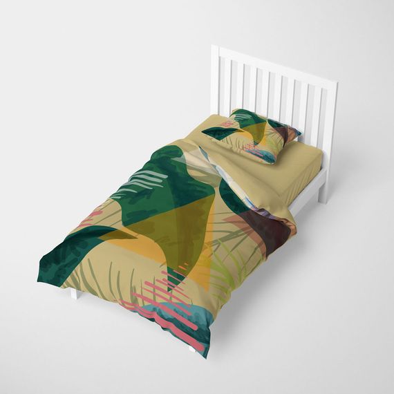 MonoHome Relaxing 3D Cotton Satin Single Duvet Cover Set - photo 2