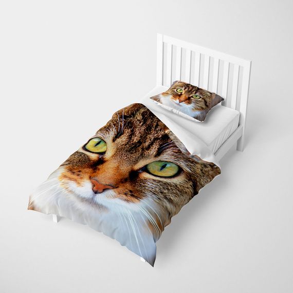 MonoHome Tabby 3D Cotton Satin Single Duvet Cover Set - photo 2