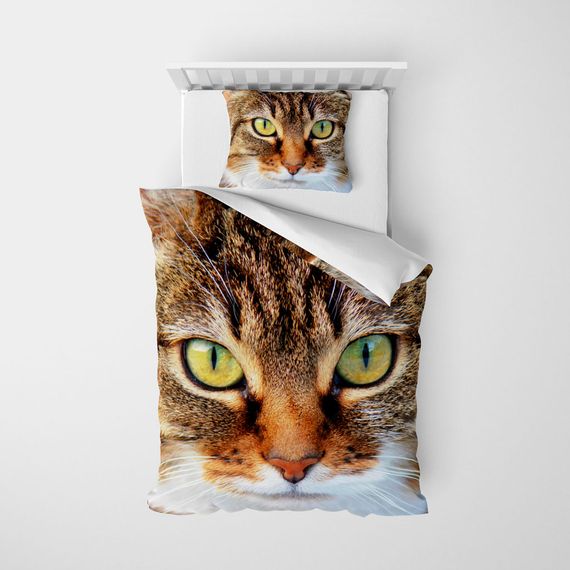 MonoHome Tabby 3D Cotton Satin Single Duvet Cover Set - photo 3