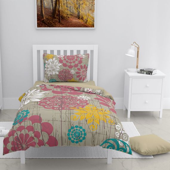 MonoHome Tense 3D Pamuk Saten Tek Kişilik Nevresim Takımı - fotoğraf 1