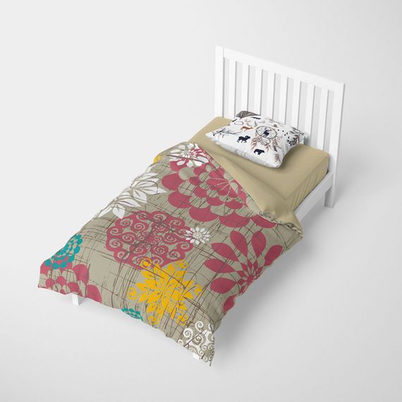 MonoHome Tense 3D Pamuk Saten Tek Kişilik Nevresim Takımı - fotoğraf 2