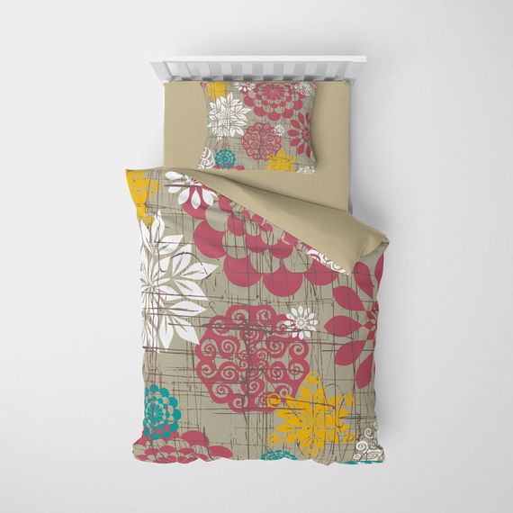 MonoHome Tense 3D Pamuk Saten Tek Kişilik Nevresim Takımı - fotoğraf 3