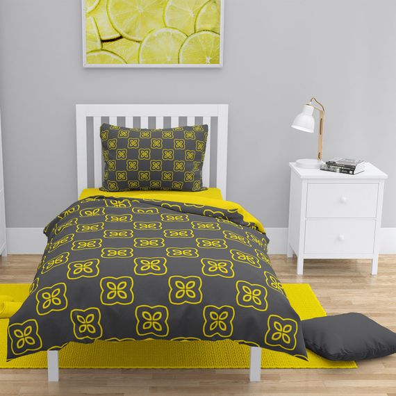 Мозаичный набор постельного белья MonoHome 3D из хлопкового сатина, одноместный, 160x220 см, яркие цвета, дышащая ткань, антистатическая обработка - фото 1