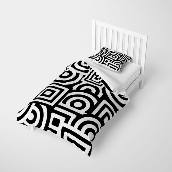 MonoHome GeoMix 3D Cotton Satin Single Duvet Cover Set - photo 2