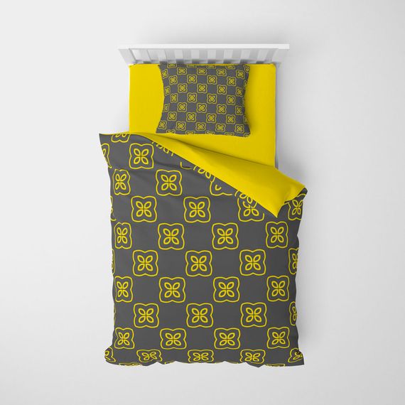 Мозаичный набор постельного белья MonoHome 3D из хлопкового сатина, одноместный, 160x220 см, яркие цвета, дышащая ткань, антистатическая обработка - фото 3