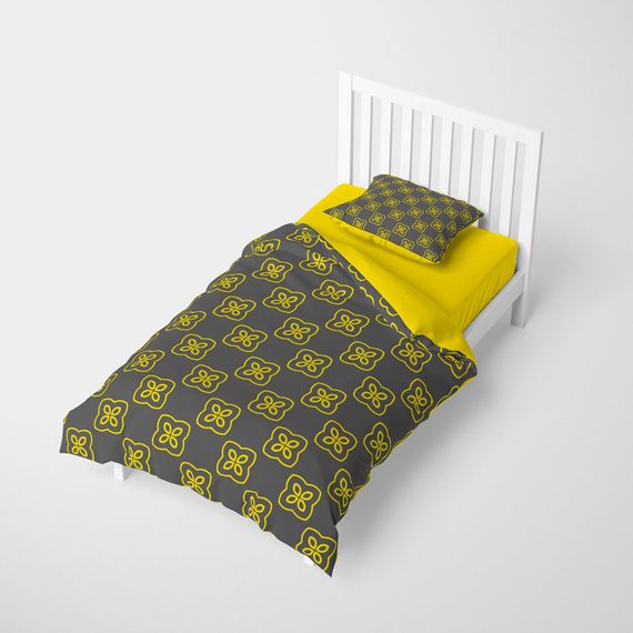 Мозаичный набор постельного белья MonoHome 3D из хлопкового сатина, одноместный, 160x220 см, яркие цвета, дышащая ткань, антистатическая обработка - фото 2