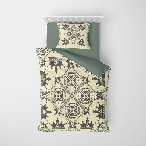 Махровый комплект постельного белья MonoHome Royal 3D из хлопкового сатина для одной персоны 160x220 см с яркими цветами и высокой качеством - фото 3