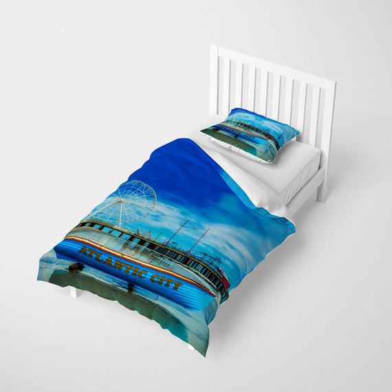 Комплект постільної білизни MonoHome Atlanta 3D з бавовняного сатину для одного, яскраві кольори, м'яка поверхня, розміри 160x220 см - фото 2