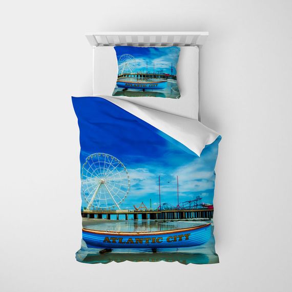 Комплект постільної білизни MonoHome Atlanta 3D з бавовняного сатину для одного, яскраві кольори, м'яка поверхня, розміри 160x220 см - фото 3