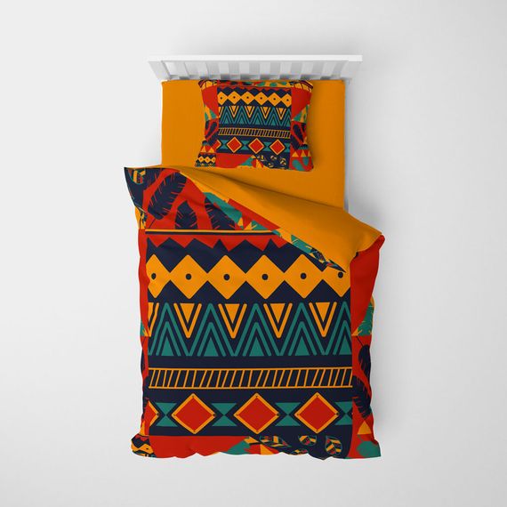 Набір постільної білизни MonoHome Avaiyo 3D з бавовняного сатину для односпального ліжка 160x220 см з оригінальним цифровим дизайном - фото 3